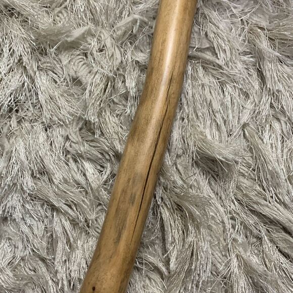 Handcrafted One Of A Kind Wooden Cane With Rubber Cap On Bottom - Picture 5 of 16